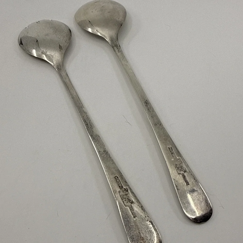 WA Sheffield England Salad‎ Servers Spoon Fork Serving Set Utensils 9.5